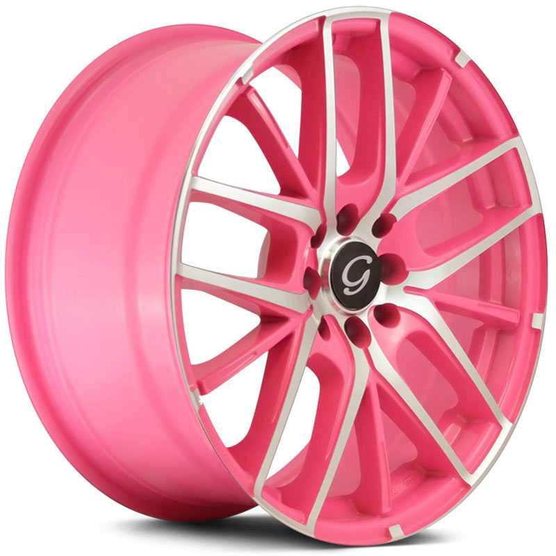 17x7.5 G-Line Alloys G0029 Gloss Pink Machined Face HPO Wheels and