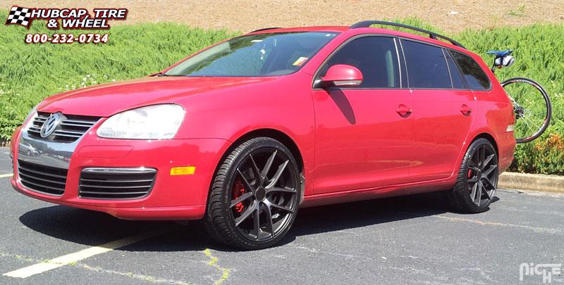 Volkswagen Jetta Niche Targa M Wheels Black Machined With Dark Tint