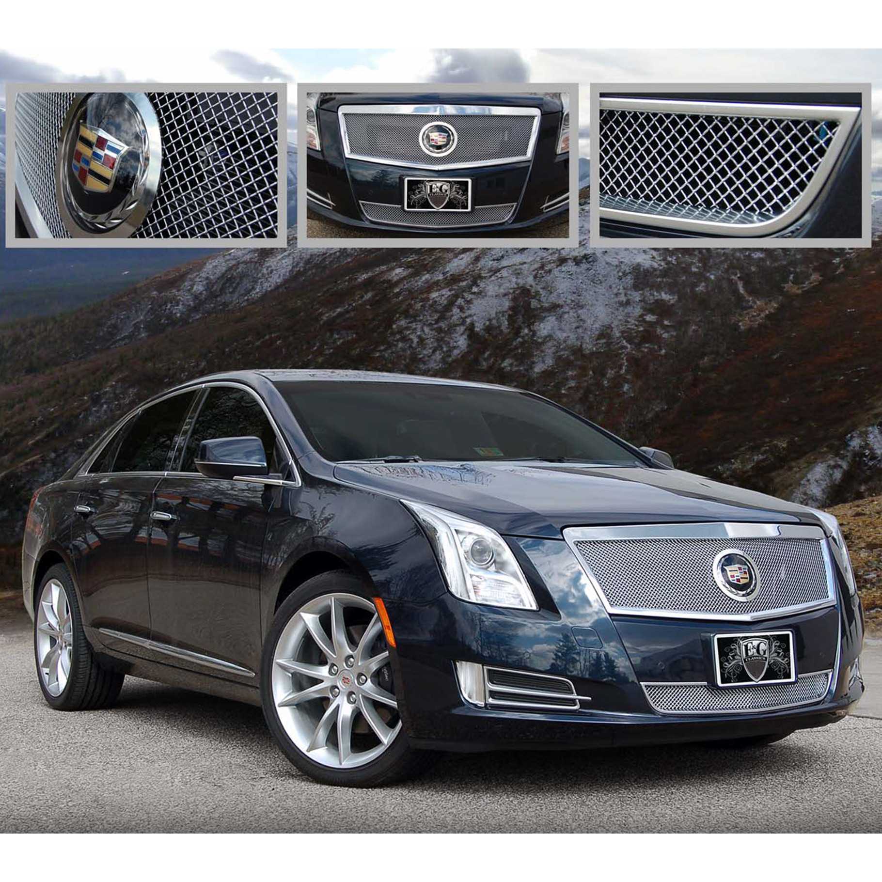 Eandg Classics 2013 2015 Cadillac Xts Grille Classic Fine Mesh 2 Pc Grille Adaptive Cruise