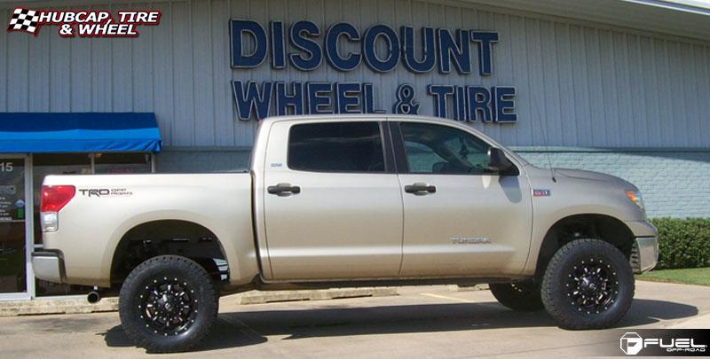 vehicle gallery/toyota tundra fuel krank d517 0X0  Matte Black & Milled wheels and rims