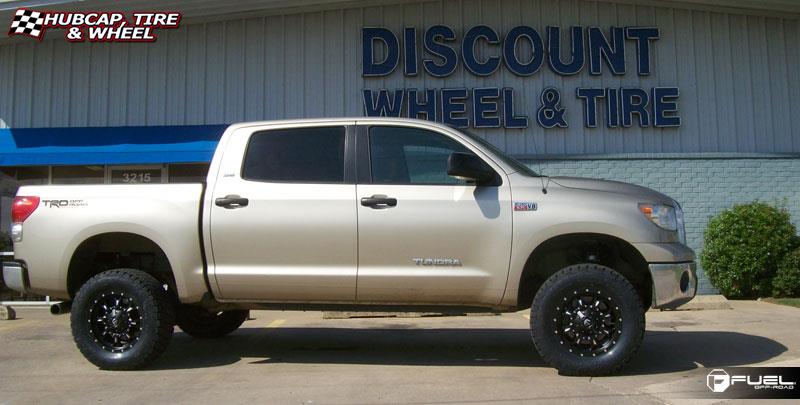 vehicle gallery/toyota tundra fuel krank d517 0X0  Matte Black & Milled wheels and rims