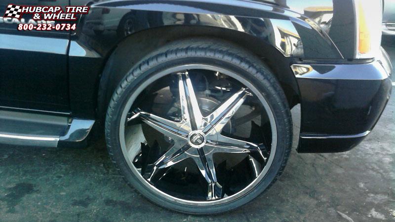 vehicle gallery/cadillac escalade dub big homie iii s177 26 inch  Chrome w/Black Inserts wheels and rims