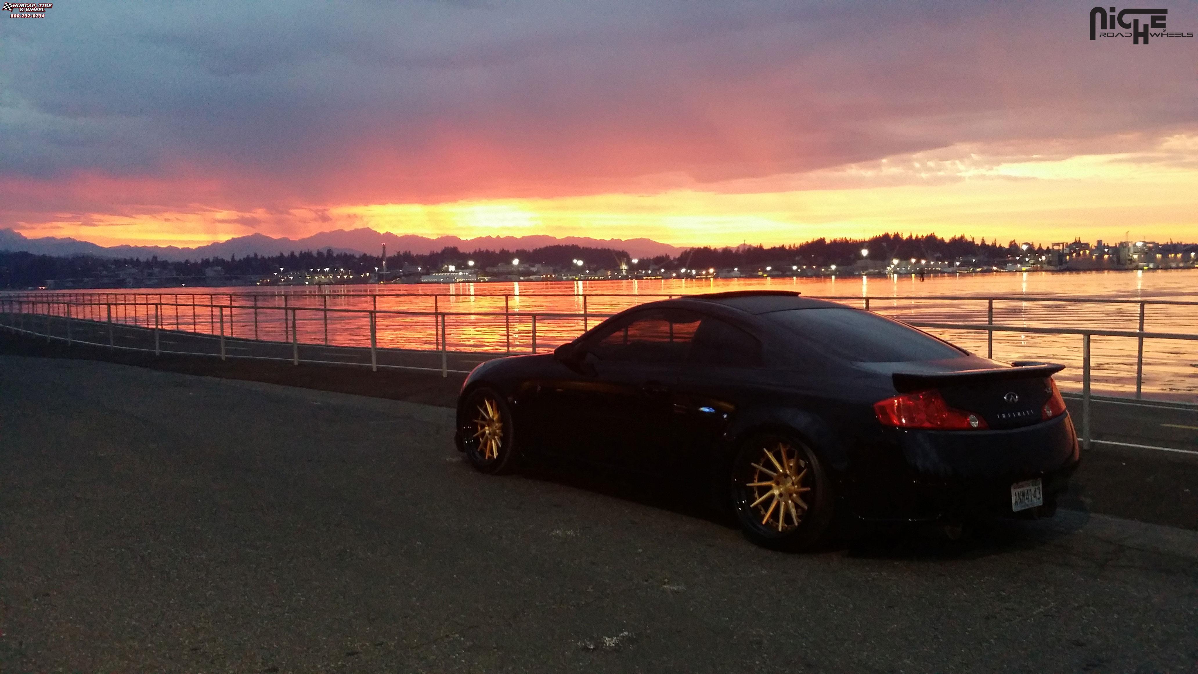 vehicle gallery/infiniti g35 niche surge 20x9  Brushed wheels and rims