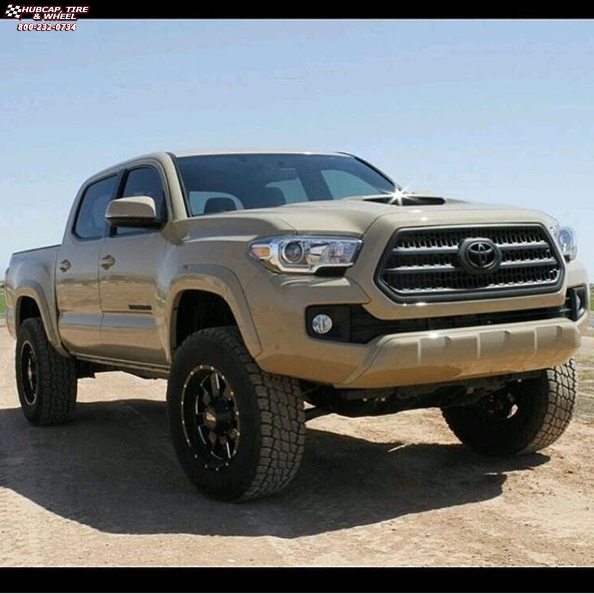 vehicle gallery/2016 toyota tacoma moto metal mo962  Gloss Black & Milled wheels and rims