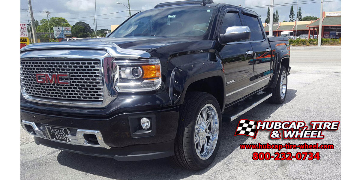 vehicle gallery/2015 gmc sierra 1500 fuel hostage d530 22x95  Chrome wheels and rims