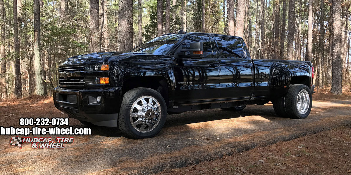 vehicle gallery/2017 chevrolet silverado 3500 dually american force dually independence 22x825  Polished wheels and rims