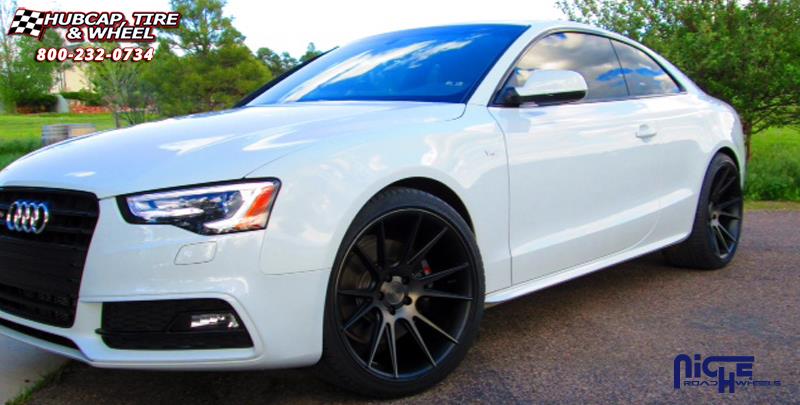 vehicle gallery/audi s5 niche vicenza m153 20x105  Black & Machined with Dark Tint wheels and rims