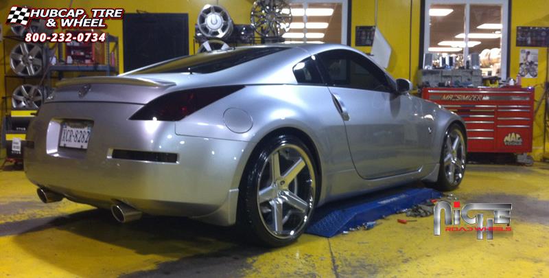 vehicle gallery/nissan 350z niche nurburg m880 20x85  Matte Black / Black Stainless wheels and rims