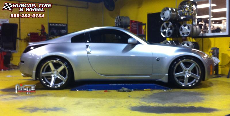 vehicle gallery/nissan 350z niche nurburg m880 20x85  Matte Black / Black Stainless wheels and rims