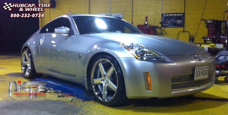 vehicle gallery/nissan 350z niche nurburg m880 20x85  Matte Black / Black Stainless wheels and rims