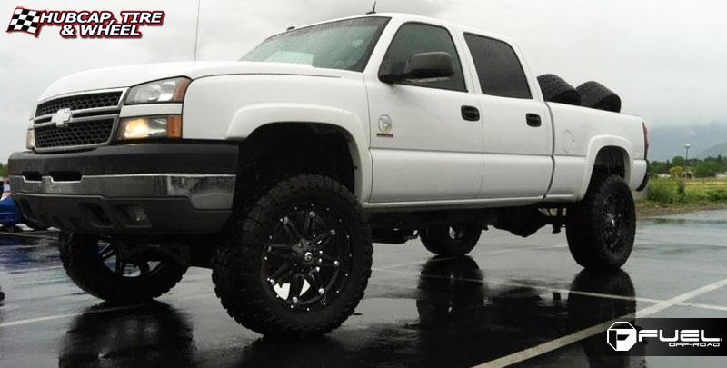 vehicle gallery/chevrolet silverado 2500 fuel hostage d531 22X10  Matte Black wheels and rims