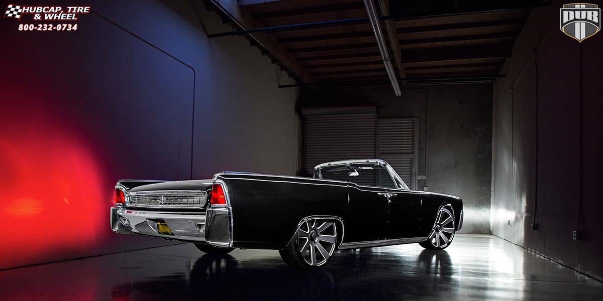 vehicle gallery/lincoln continental dub 8 ball s187 22X9.5  Black & Milled wheels and rims