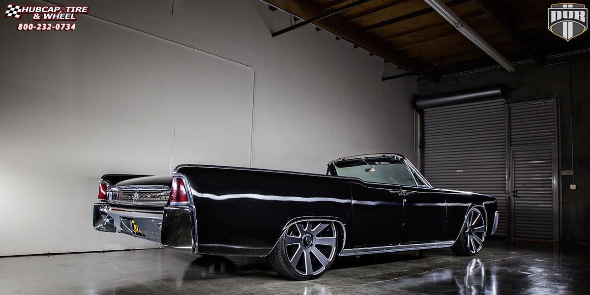 vehicle gallery/lincoln continental dub 8 ball s187 22X9.5  Black & Milled wheels and rims