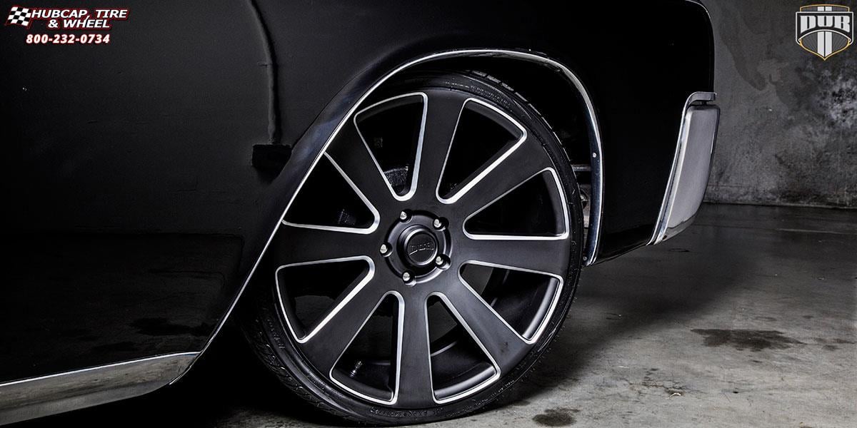 vehicle gallery/lincoln continental dub 8 ball s187 22X9.5  Black & Milled wheels and rims