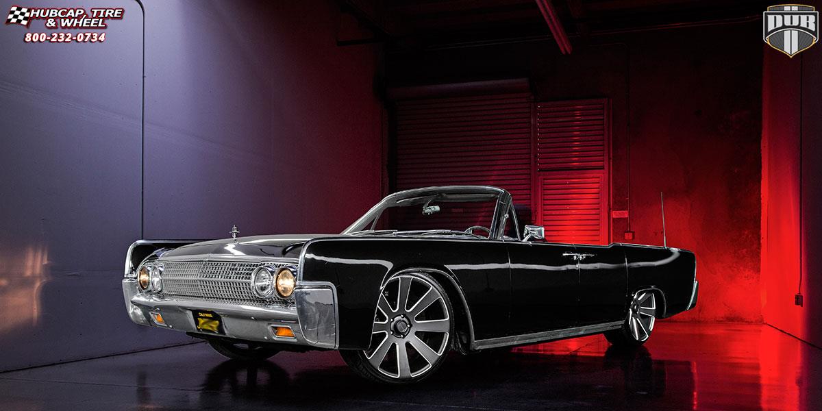 vehicle gallery/lincoln continental dub 8 ball s187 22X9.5  Black & Milled wheels and rims