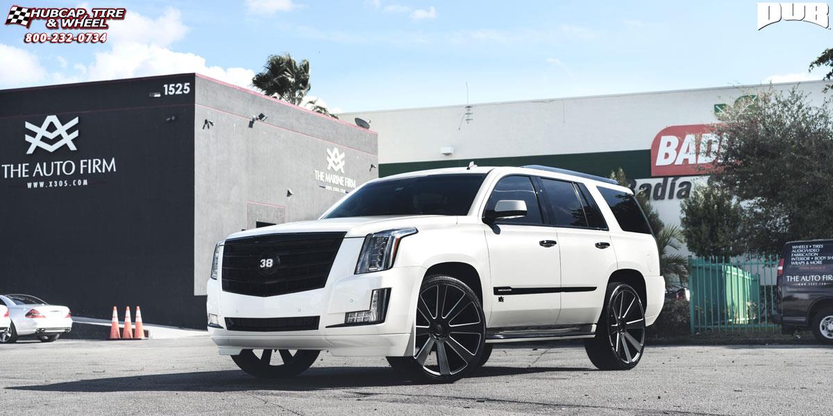 vehicle gallery/cadillac escalade dub 8 ball s187 26X10  Black & Milled wheels and rims