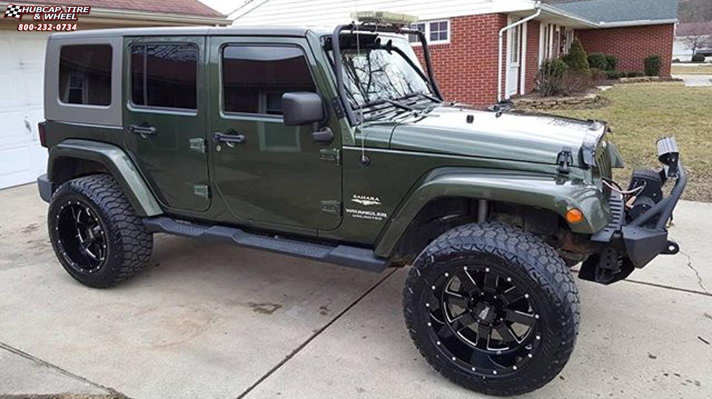 vehicle gallery/jeep wranglermoto metal mo962  Gloss Black & Milled wheels and rims