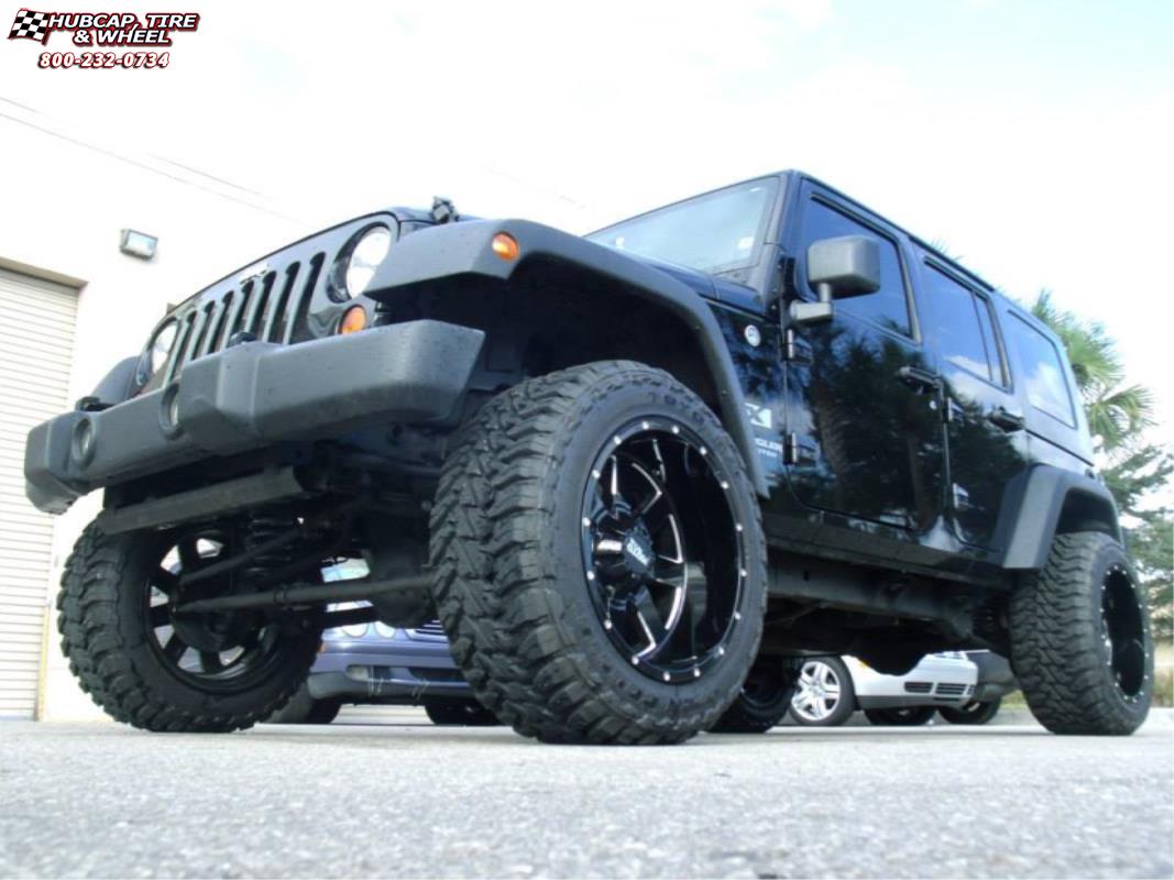 vehicle gallery/jeep wrangler moto metal mo962  Gloss Black & Milled wheels and rims