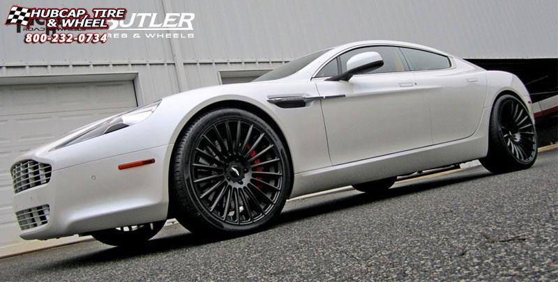 vehicle gallery/aston martin rapide niche stance  Matte Black wheels and rims