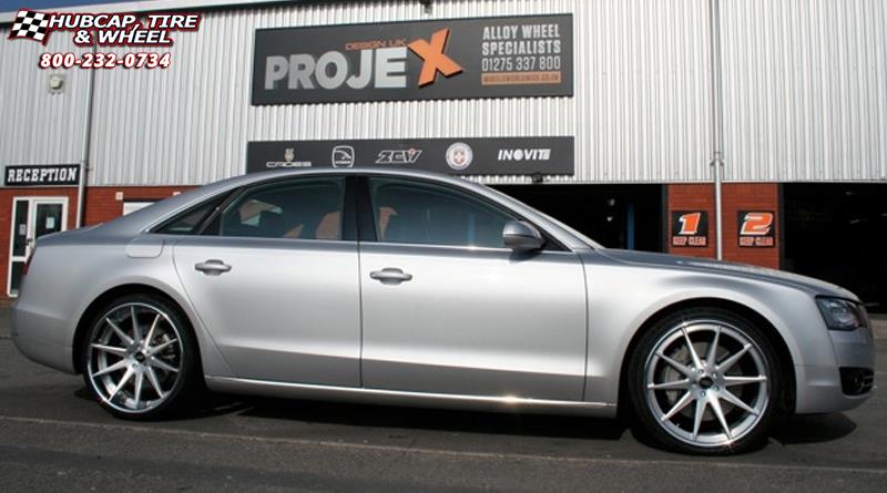 vehicle gallery/audi a8 dub x 47 22x9  Silver wheels and rims