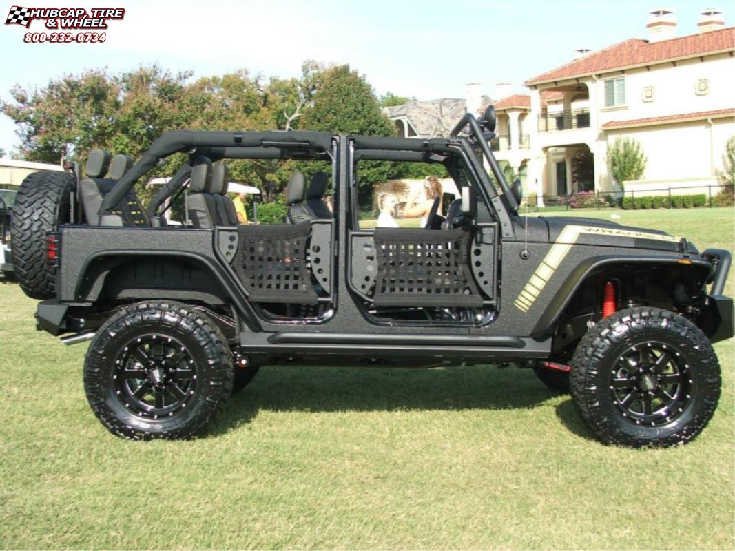 vehicle gallery/jeep wrangler moto metal mo962  Gloss Black & Milled wheels and rims