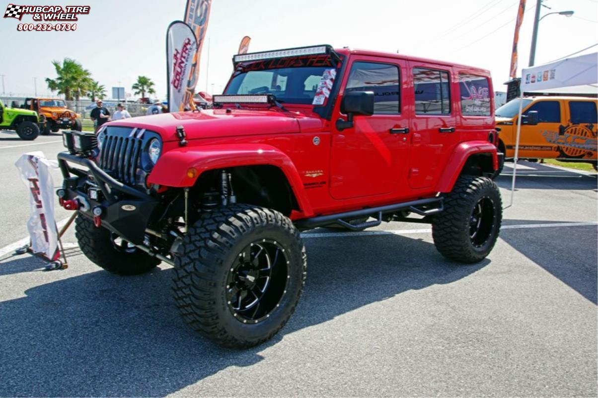 vehicle gallery/jeep wrangler moto metal mo962  Gloss Black & Milled wheels and rims