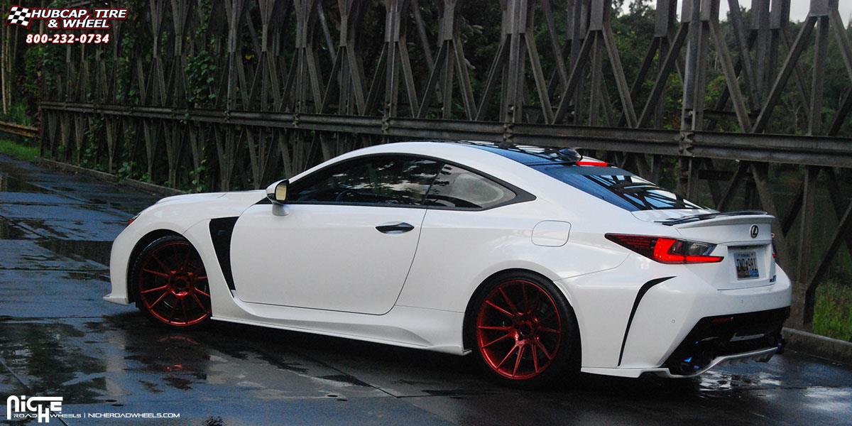 vehicle gallery/lexus rc f niche vicenza m152 20x9  Gloss Black wheels and rims