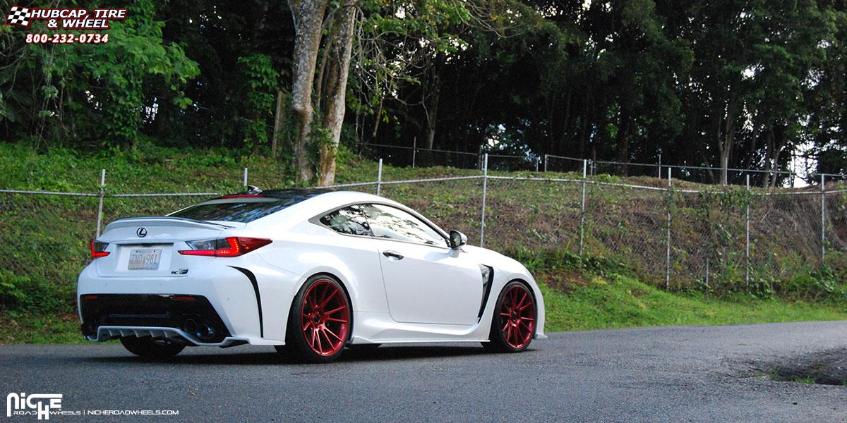 vehicle gallery/lexus rc f niche vicenza m152 20x9  Gloss Black wheels and rims