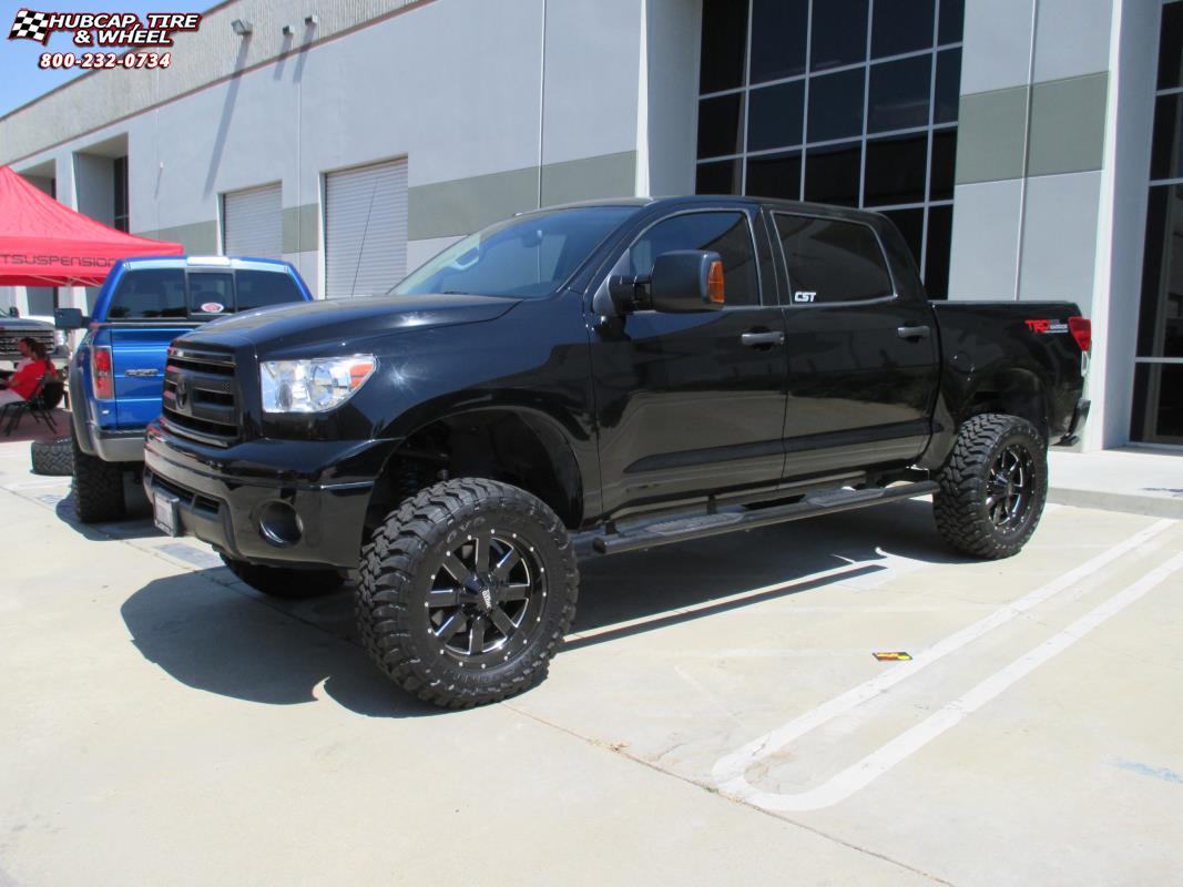 vehicle gallery/2006 toyota tundra moto metal mo962  Gloss Black & Milled wheels and rims