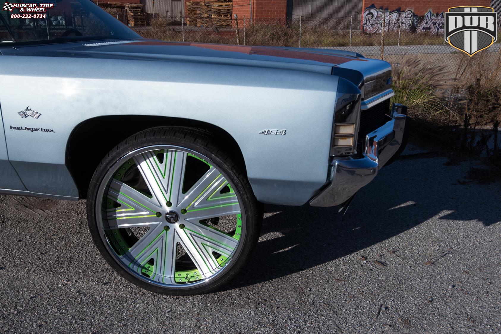 Chevrolet Impala Dub X88 - Draft Wheels Brushed face w/ green accents