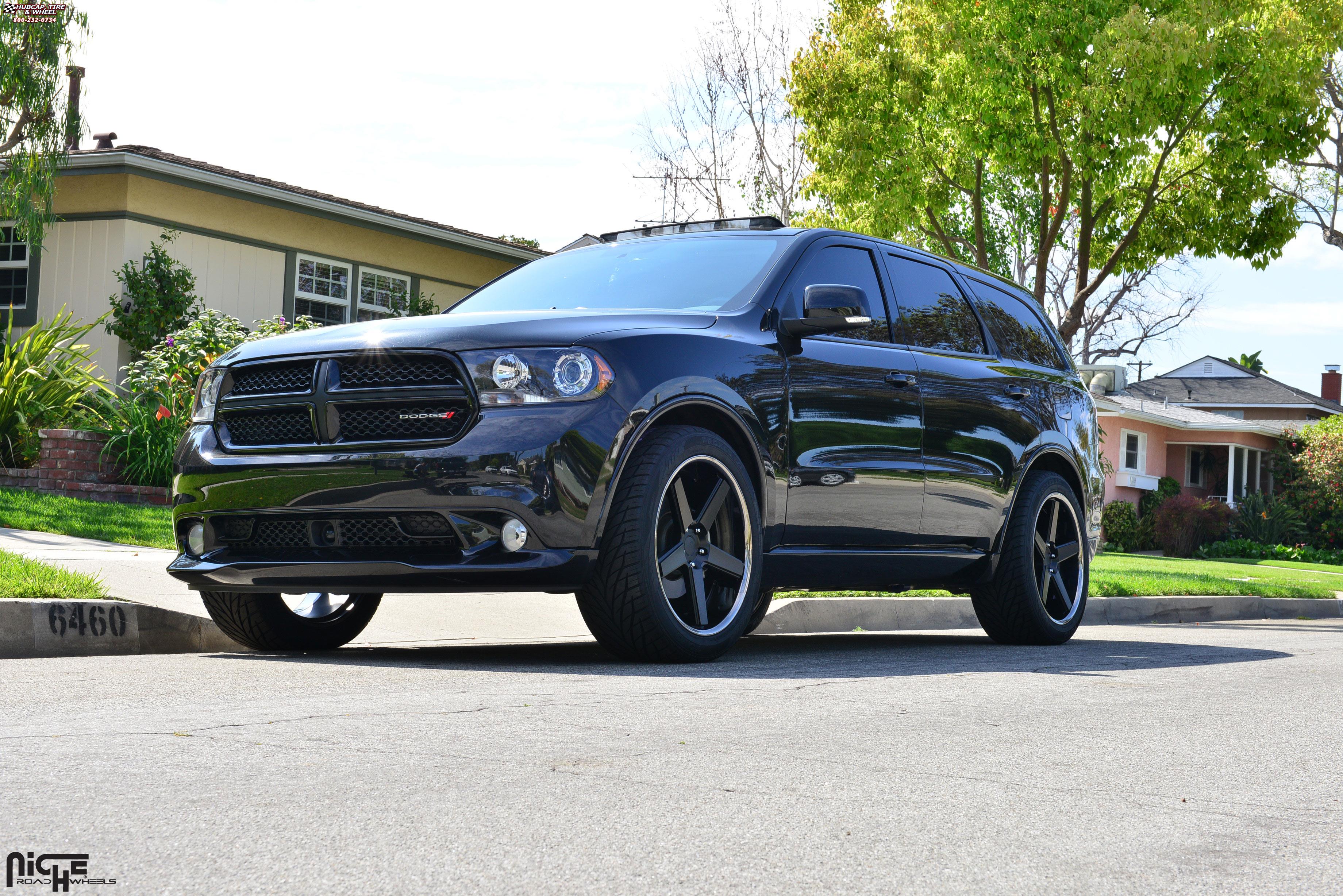 vehicle gallery/dodge durango niche nurburg m880 20x10  Matte Black / Black Stainless wheels and rims