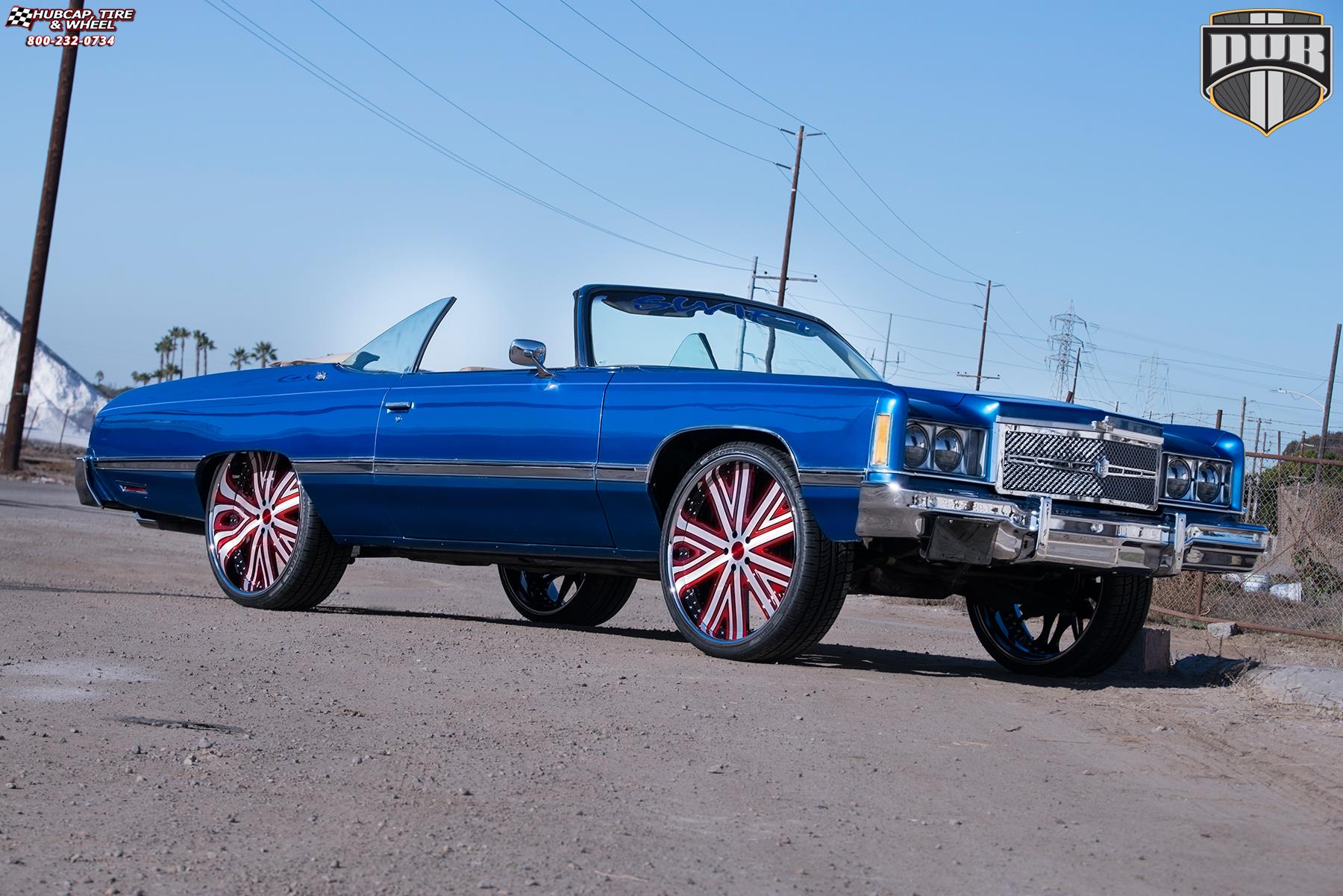 vehicle gallery/chevrolet caprice dub x88 draft 26X9  Brushed face w/ green accents, chrome lip wheels and rims