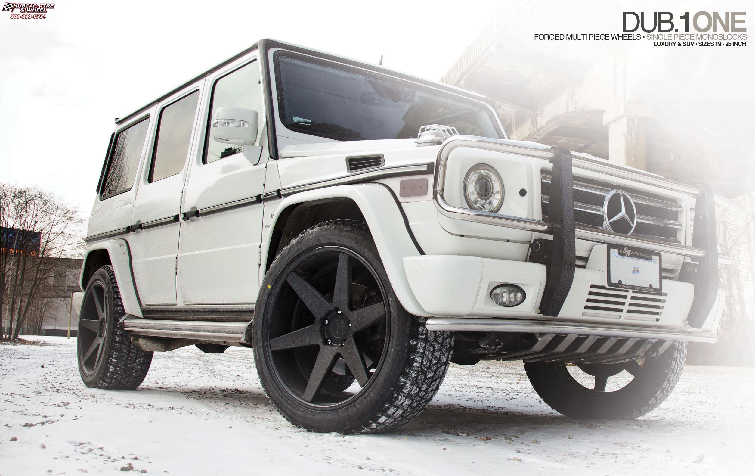 vehicle gallery/mercedes benz g wagon dub 6six  Brushed Face, Hi Luster Windows wheels and rims