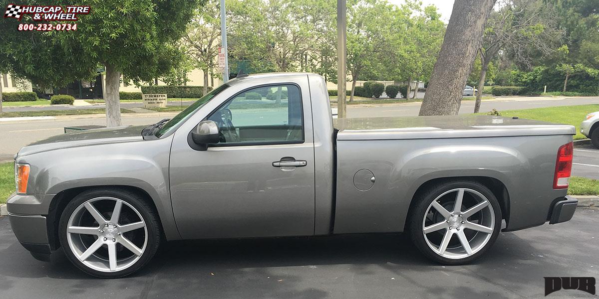 GMC Sierra 1500 Dub Future - S126 Wheels Brushed w/ Silver Windows