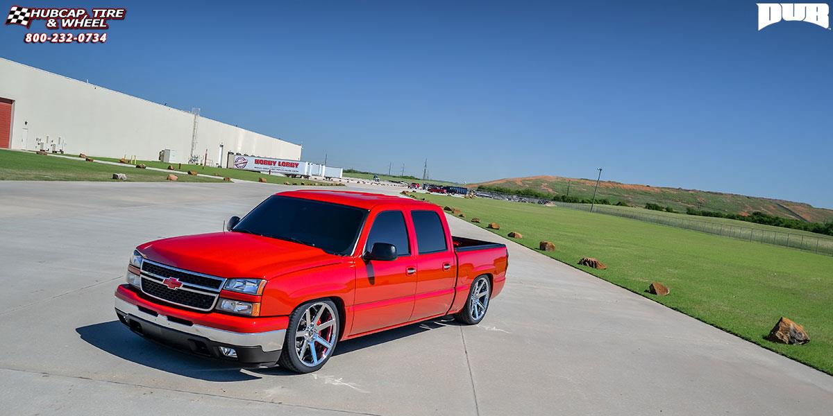 vehicle gallery/chevrolet silverado 1500 dub future s126 22X10  Chrome wheels and rims