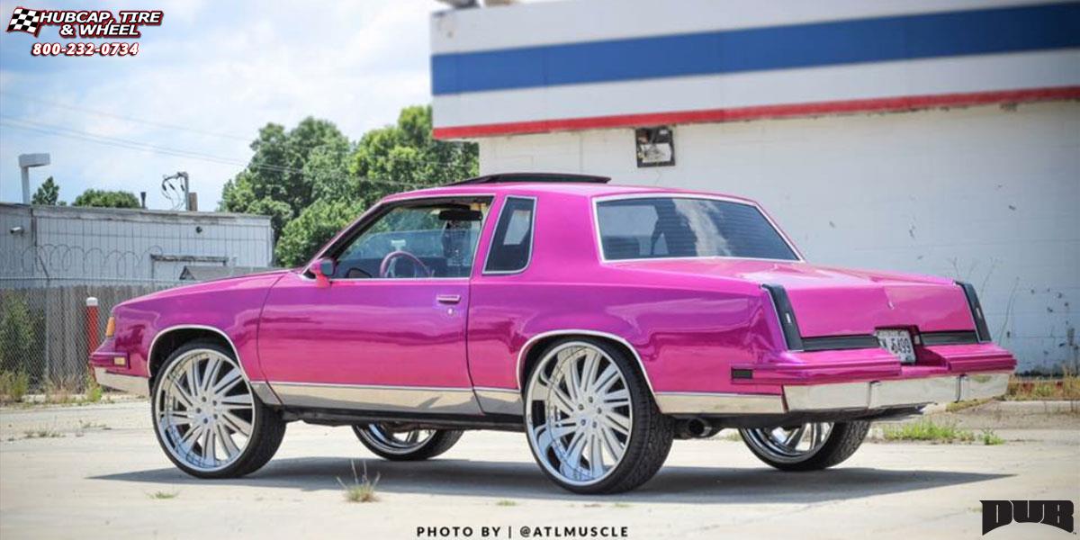 vehicle gallery/oldsmobile cutlass dub xb10 statica 24X9  Brushed and Polished wheels and rims