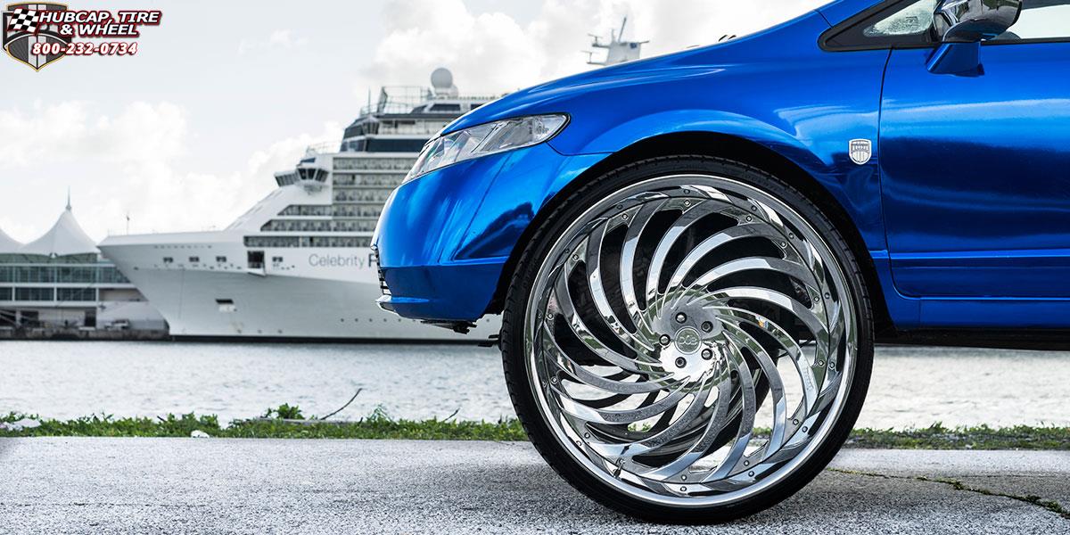 vehicle gallery/honda civic dub xa30 delish  Chrome wheels and rims