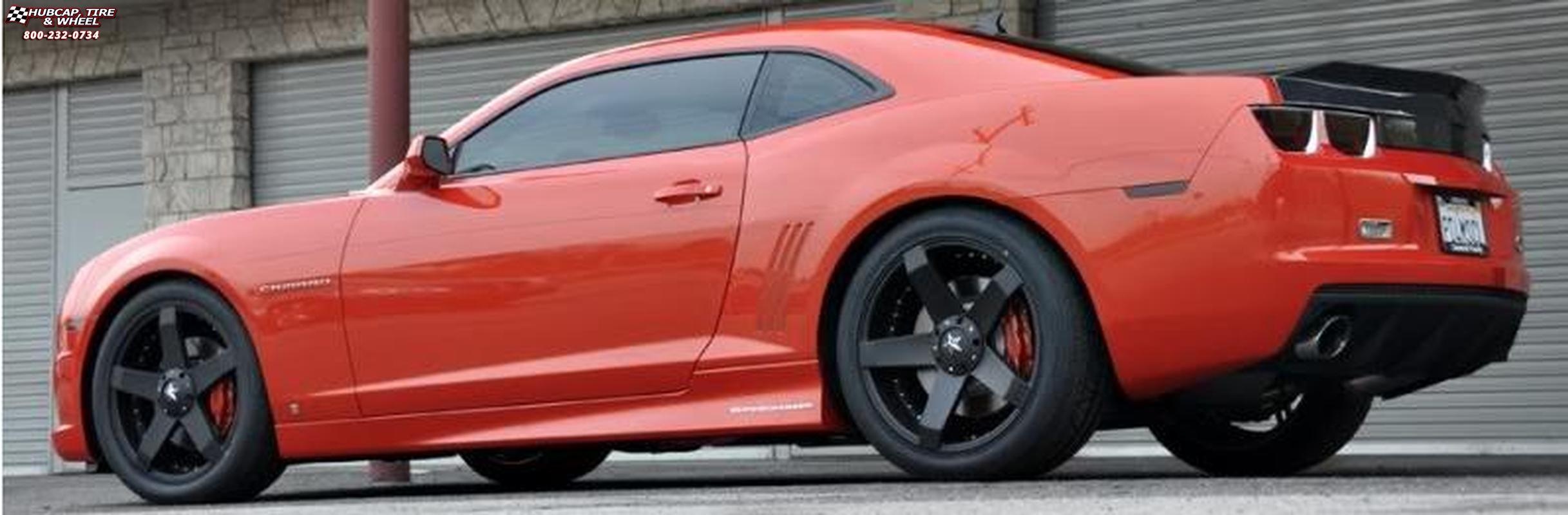 vehicle gallery/2010 chevrolet camaro xd series km775 rockstar car  Matte Black wheels and rims