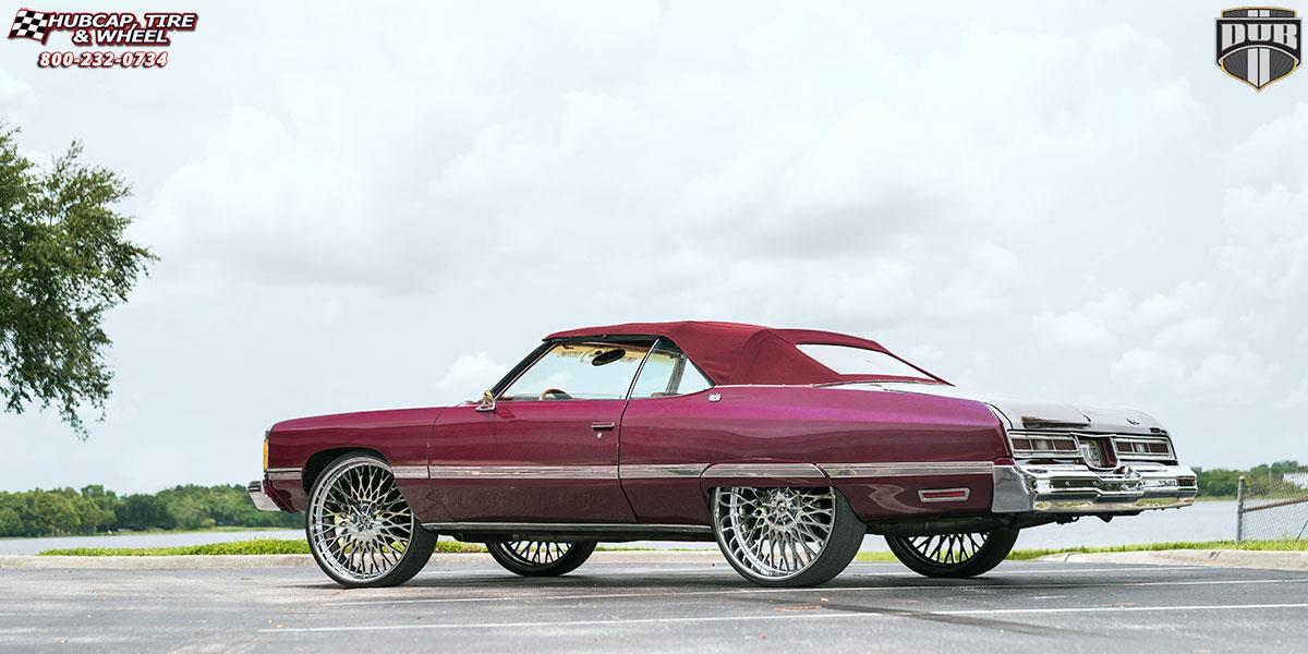 vehicle gallery/chevrolet impala dub x90 salante 28X10  Polished wheels and rims