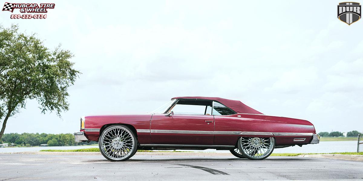 vehicle gallery/chevrolet impala dub x90 salante 28X10  Polished wheels and rims