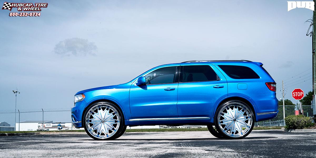 vehicle gallery/dodge durango dub xb7 xxx 30X10  Brushed Face | Hi Luster Polished Windows wheels and rims