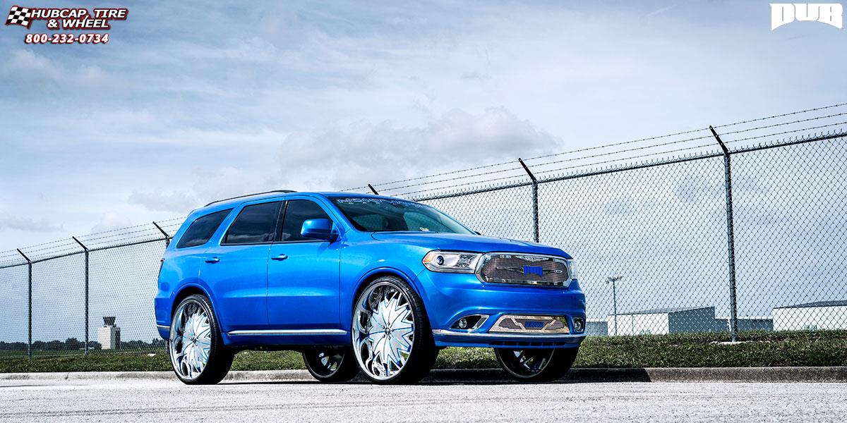 vehicle gallery/dodge durango dub xb7 xxx 30X10  Brushed Face | Hi Luster Polished Windows wheels and rims