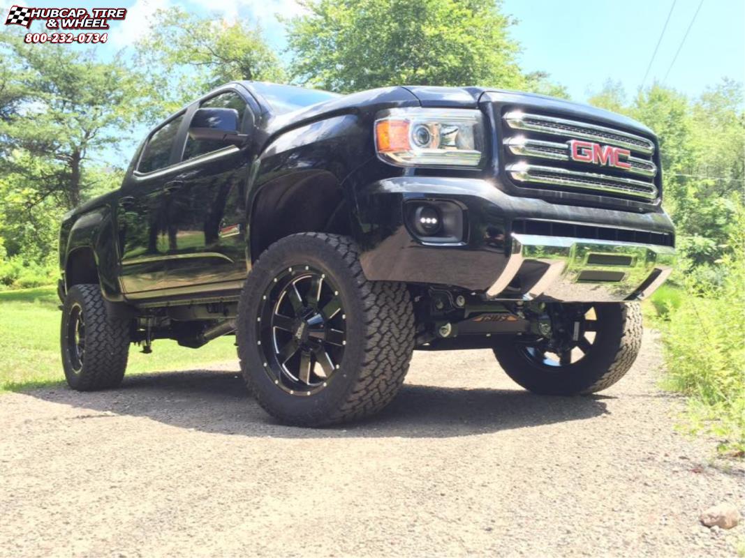 vehicle gallery/gmc canyon moto metal mo962  Gloss Black & Milled wheels and rims