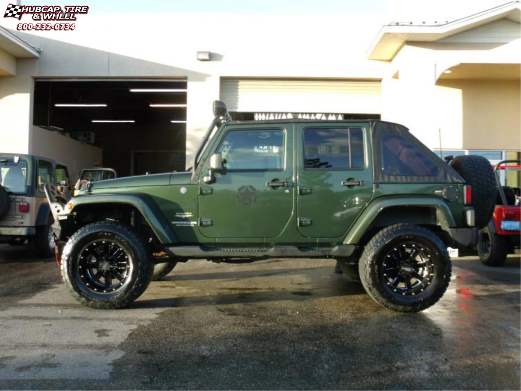 vehicle gallery/jeep wrangler moto metal mo962  Gloss Black & Milled wheels and rims