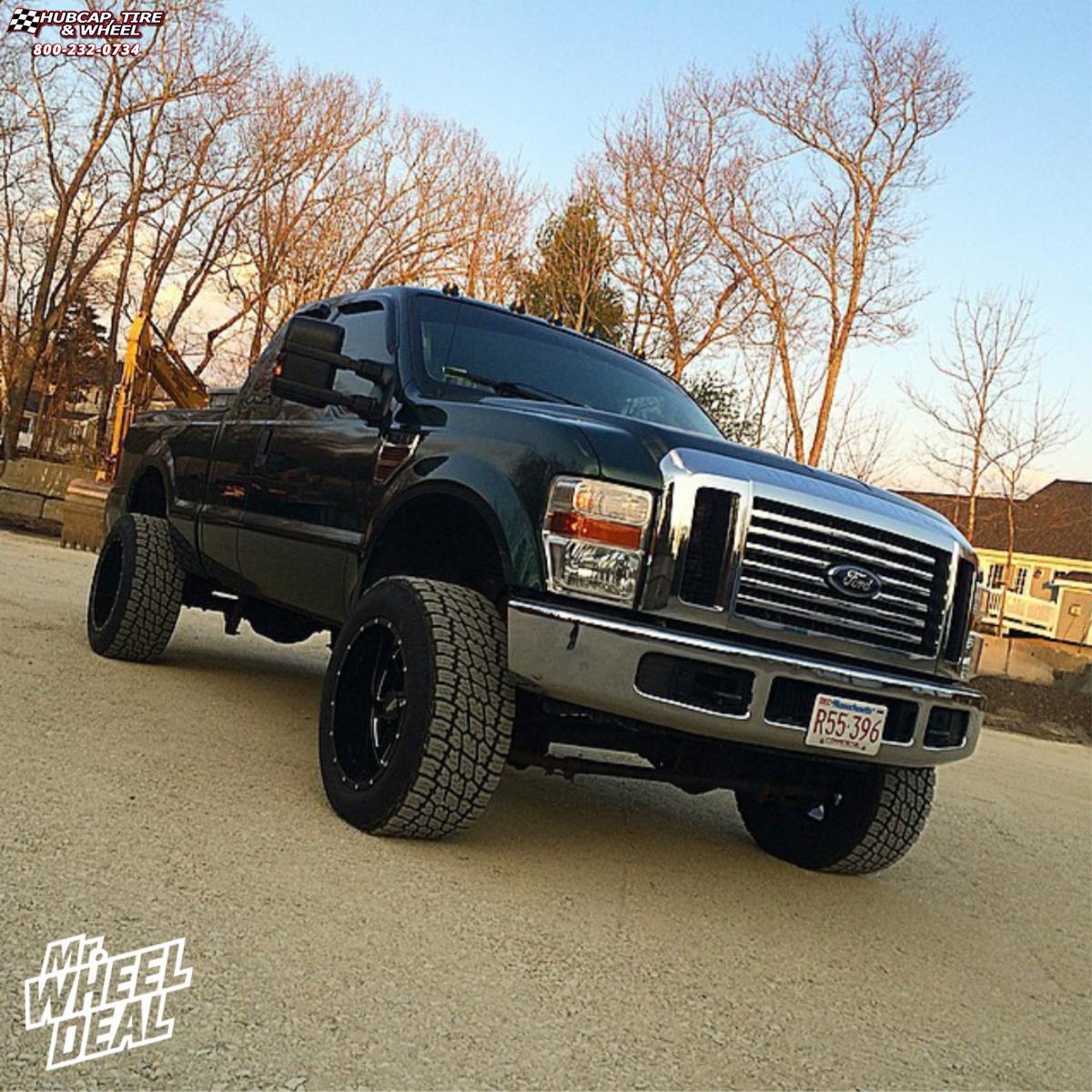 vehicle gallery/2008 ford f 250 super duty moto metal mo962 20x12  Gloss Black & Milled wheels and rims