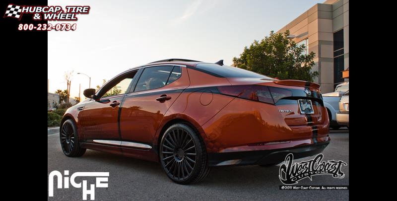 vehicle gallery/kia optima niche stance  Matte Black wheels and rims