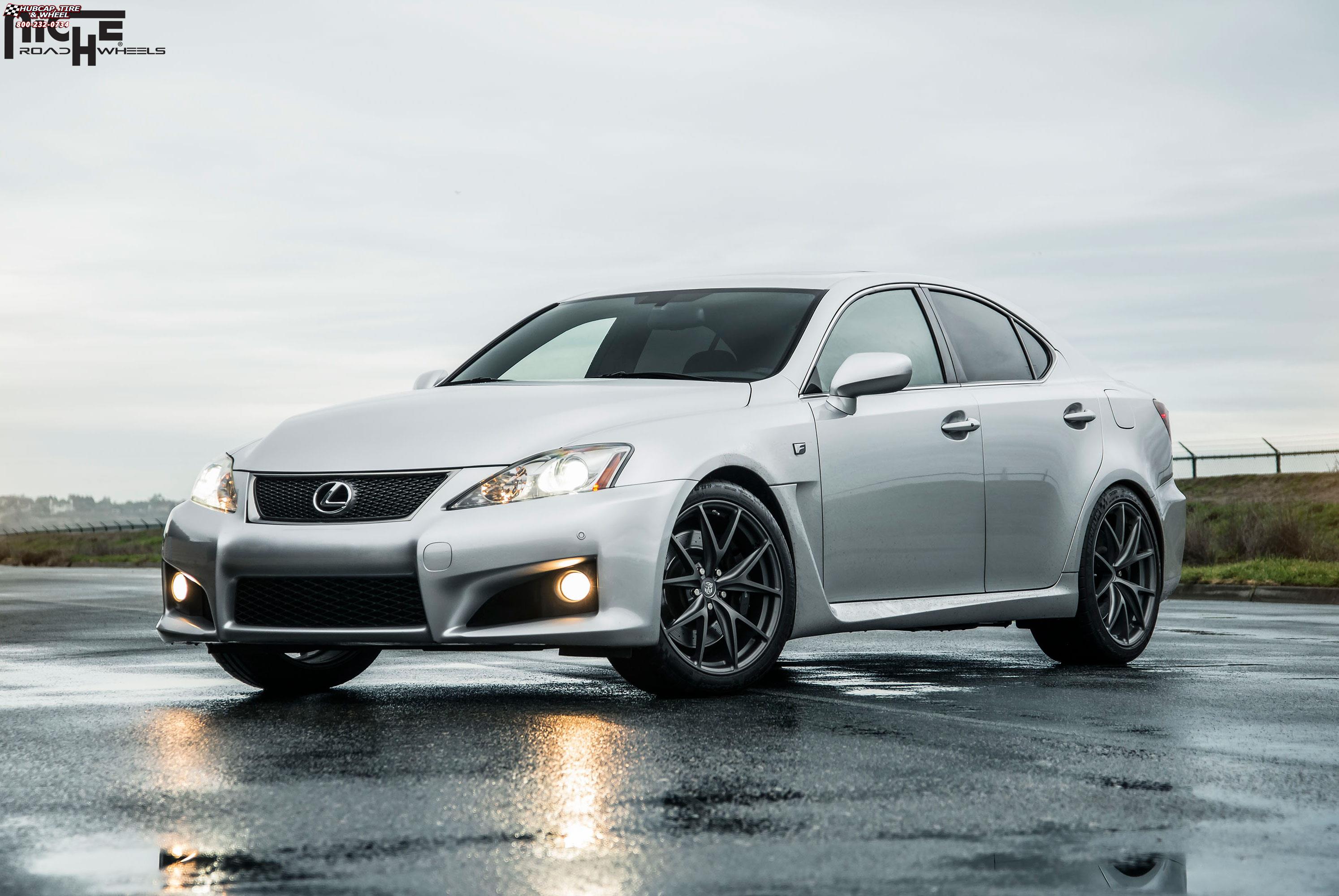 vehicle gallery/lexus is f niche misano 19x85  Anthracite wheels and rims