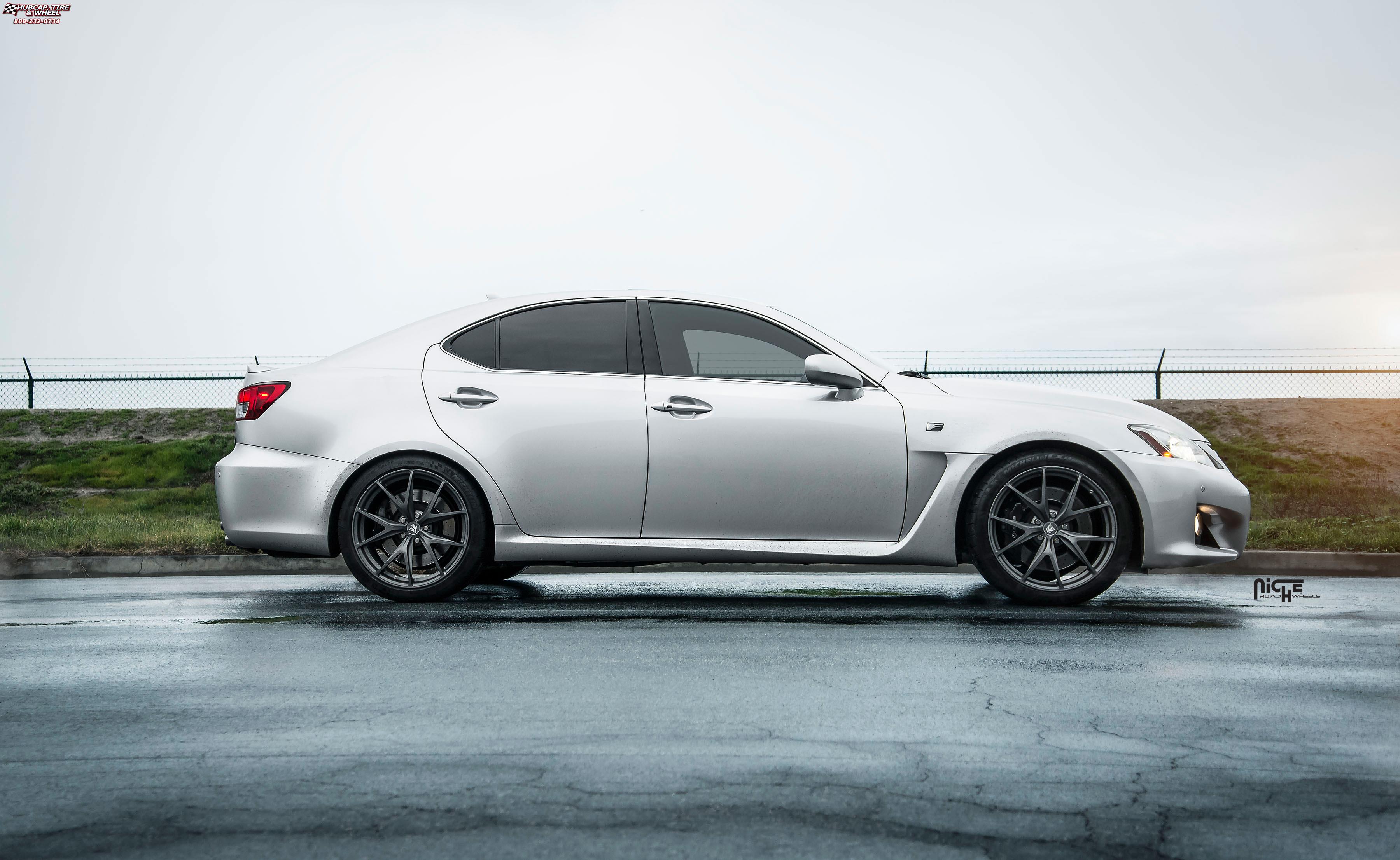 vehicle gallery/lexus is f niche misano 19x85  Anthracite wheels and rims