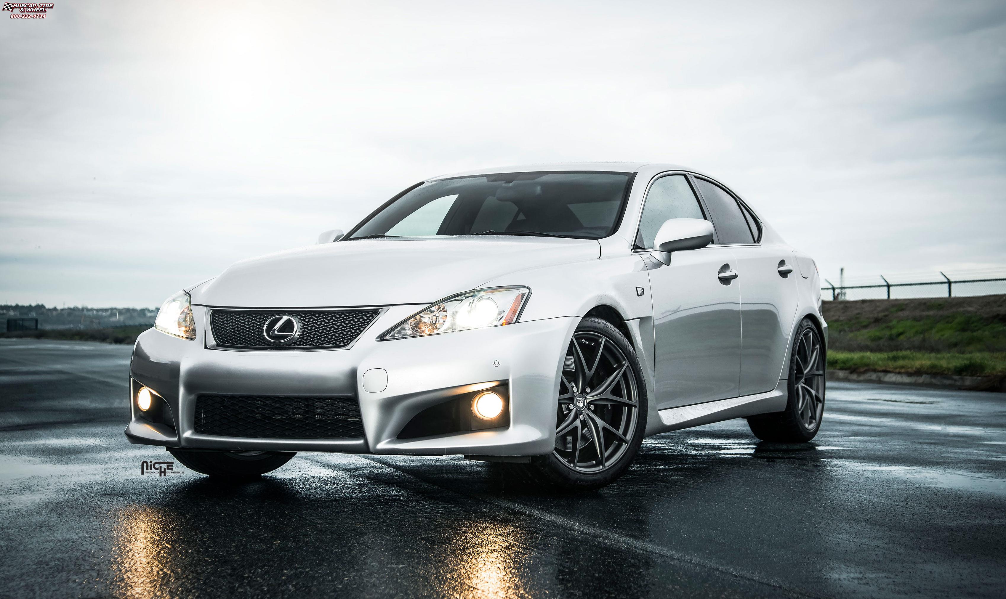 vehicle gallery/lexus is f niche misano 19x85  Anthracite wheels and rims