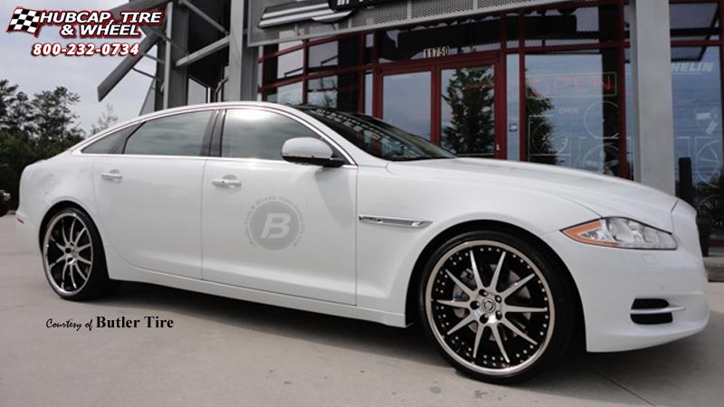 vehicle gallery/jaguar xjl niche spa m879 22x9  Black & Machined/Polished Stainless wheels and rims